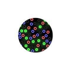 Neons Couleurs Circle Light Green Red Line Golf Ball Marker by Mariart