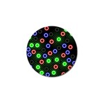 Neons Couleurs Circle Light Green Red Line Golf Ball Marker Front