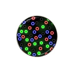 Neons Couleurs Circle Light Green Red Line Hat Clip Ball Marker (4 Pack) by Mariart