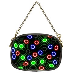 Neons Couleurs Circle Light Green Red Line Chain Purses (one Side) 