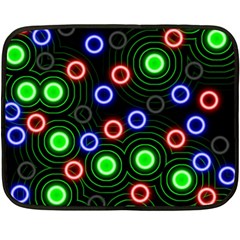 Neons Couleurs Circle Light Green Red Line Fleece Blanket (mini)