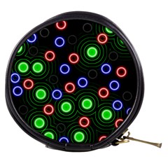 Neons Couleurs Circle Light Green Red Line Mini Makeup Bags by Mariart