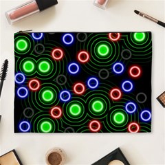 Neons Couleurs Circle Light Green Red Line Cosmetic Bag (xl) by Mariart