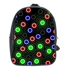 Neons Couleurs Circle Light Green Red Line School Bags(large)  by Mariart