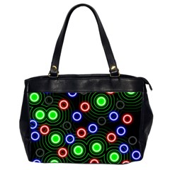 Neons Couleurs Circle Light Green Red Line Office Handbags (2 Sides)  by Mariart