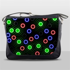 Neons Couleurs Circle Light Green Red Line Messenger Bags by Mariart