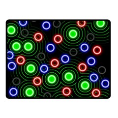 Neons Couleurs Circle Light Green Red Line Double Sided Fleece Blanket (small)  by Mariart