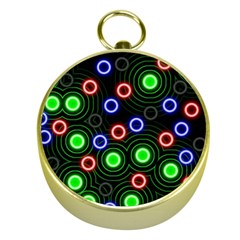 Neons Couleurs Circle Light Green Red Line Gold Compasses by Mariart