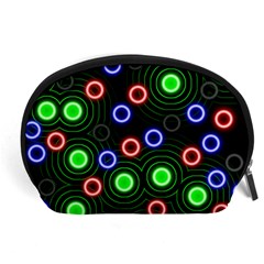 Neons Couleurs Circle Light Green Red Line Accessory Pouches (large)  by Mariart