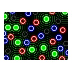 Neons Couleurs Circle Light Green Red Line Double Sided Flano Blanket (mini) 