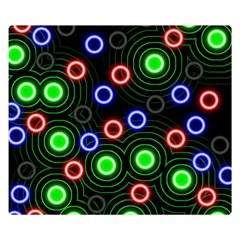 Neons Couleurs Circle Light Green Red Line Double Sided Flano Blanket (small)  by Mariart