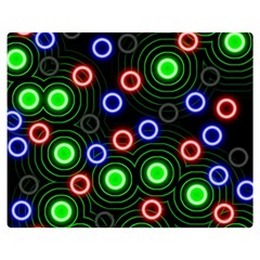 Neons Couleurs Circle Light Green Red Line Double Sided Flano Blanket (medium) 