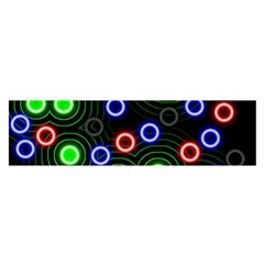 Neons Couleurs Circle Light Green Red Line Satin Scarf (oblong) by Mariart