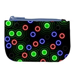 Neons Couleurs Circle Light Green Red Line Large Coin Purse