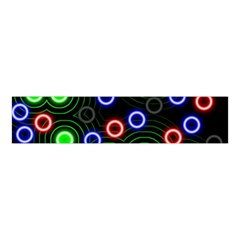 Neons Couleurs Circle Light Green Red Line Velvet Scrunchie by Mariart