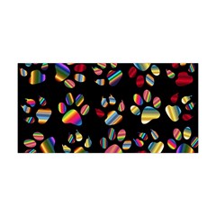 Colorful Paw Prints Pattern Background Reinvigorated Yoga Headband by Nexatart