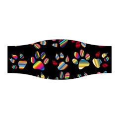 Colorful Paw Prints Pattern Background Reinvigorated Stretchable Headband