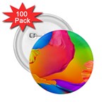 Paint Rainbow Color Blue Red Green Blue Purple 2.25  Buttons (100 pack)  Front