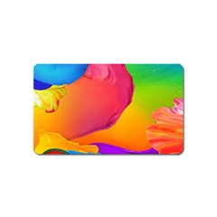 Paint Rainbow Color Blue Red Green Blue Purple Magnet (name Card) by Mariart