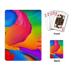 Paint Rainbow Color Blue Red Green Blue Purple Playing Card by Mariart