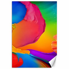 Paint Rainbow Color Blue Red Green Blue Purple Canvas 20  X 30  