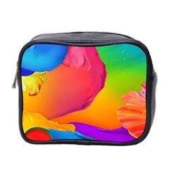 Paint Rainbow Color Blue Red Green Blue Purple Mini Toiletries Bag 2-side by Mariart