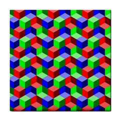 Seamless Rgb Isometric Cubes Pattern Tile Coasters by Nexatart