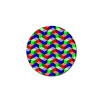 Seamless Rgb Isometric Cubes Pattern Golf Ball Marker (4 pack) Front