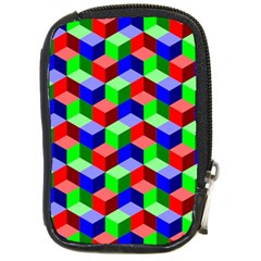 Seamless Rgb Isometric Cubes Pattern Compact Camera Cases by Nexatart