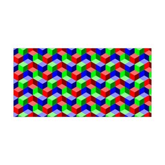 Seamless Rgb Isometric Cubes Pattern Yoga Headband by Nexatart