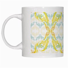 Crane White Yellow Bird Eye Animals Face Mask White Mugs by Mariart