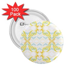 Crane White Yellow Bird Eye Animals Face Mask 2 25  Buttons (100 Pack)  by Mariart