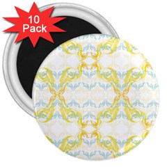 Crane White Yellow Bird Eye Animals Face Mask 3  Magnets (10 Pack)  by Mariart