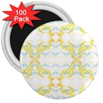 Crane White Yellow Bird Eye Animals Face Mask 3  Magnets (100 pack) Front