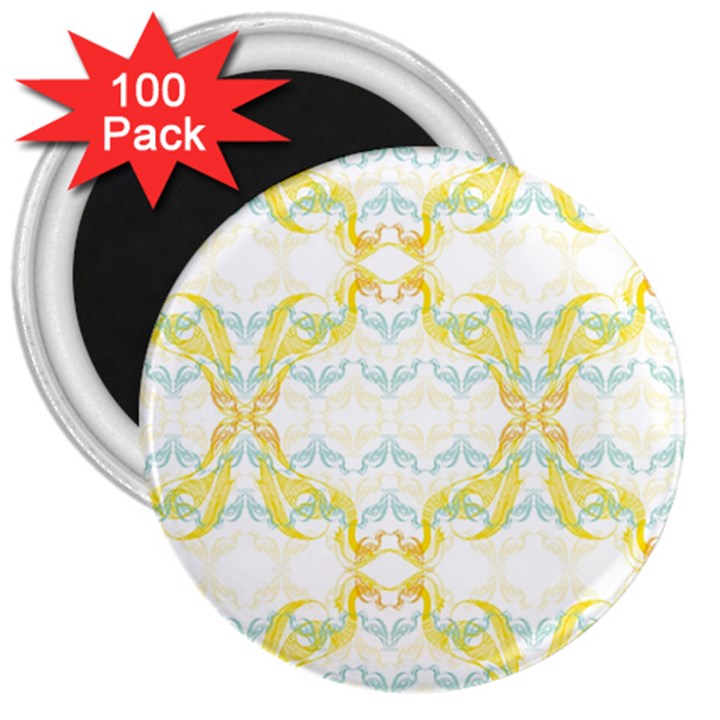 Crane White Yellow Bird Eye Animals Face Mask 3  Magnets (100 pack)