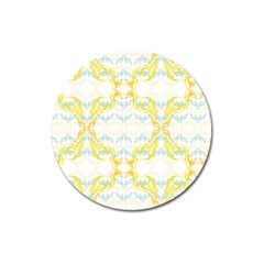 Crane White Yellow Bird Eye Animals Face Mask Magnet 3  (round) by Mariart