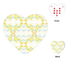 Crane White Yellow Bird Eye Animals Face Mask Playing Cards (heart)  by Mariart