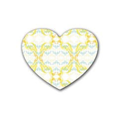 Crane White Yellow Bird Eye Animals Face Mask Heart Coaster (4 Pack)  by Mariart