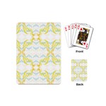 Crane White Yellow Bird Eye Animals Face Mask Playing Cards (Mini)  Back