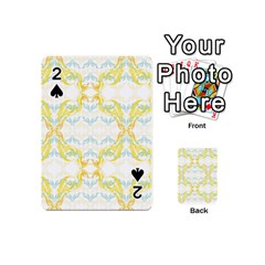 Crane White Yellow Bird Eye Animals Face Mask Playing Cards 54 (mini)  by Mariart