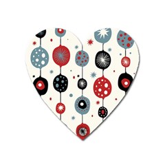 Retro Ornament Pattern Heart Magnet