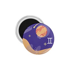 Planet Galaxy Space Star Polka Meteor Moon Blue Sky Circle 1.75  Magnets