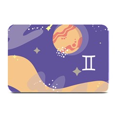 Planet Galaxy Space Star Polka Meteor Moon Blue Sky Circle Plate Mats