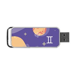 Planet Galaxy Space Star Polka Meteor Moon Blue Sky Circle Portable USB Flash (One Side)