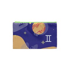 Planet Galaxy Space Star Polka Meteor Moon Blue Sky Circle Cosmetic Bag (xs) by Mariart