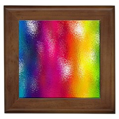 Color Glass Rainbow Green Yellow Gold Pink Purple Red Blue Framed Tiles by Mariart