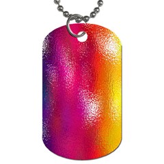 Color Glass Rainbow Green Yellow Gold Pink Purple Red Blue Dog Tag (one Side) by Mariart