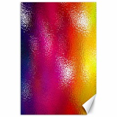 Color Glass Rainbow Green Yellow Gold Pink Purple Red Blue Canvas 24  X 36  by Mariart