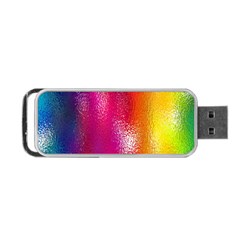 Color Glass Rainbow Green Yellow Gold Pink Purple Red Blue Portable Usb Flash (one Side) by Mariart