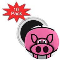 Pork Pig Pink Animals 1 75  Magnets (10 Pack)  by Mariart